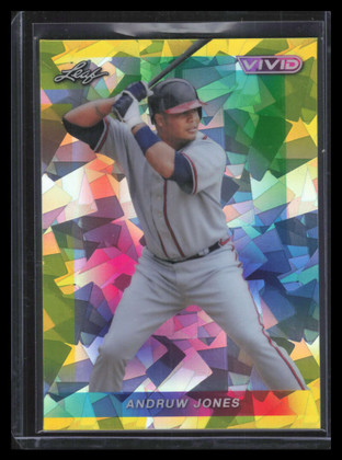 2023 Leaf Vivid Yellow Crystals 4 Andruw Jones 4/10