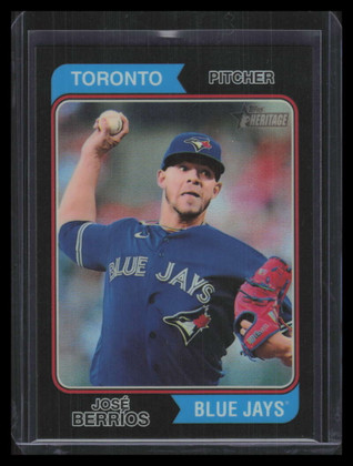 2023 Topps Heritage Chrome Black Refractor 534 Jose Berrios 62/74