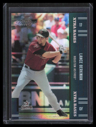 2005 Playoff Prestige Xtra Bases Green 117 Lance Berkman 11/50
