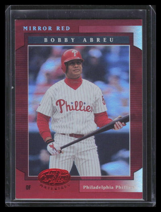 2001 Leaf Certified Materials Mirror Red 51 Bobby Abreu 2/75
