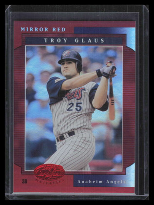 2001 Leaf Certified Materials Mirror Red 6 Troy Glaus 60/75