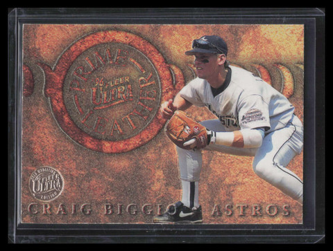1996 Ultra Prime Leather Gold Medallion 12 Craig Biggio