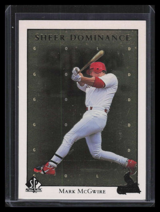 1998 SP Authentic Sheer Dominance Gold sd10 Mark McGwire 1784/2000