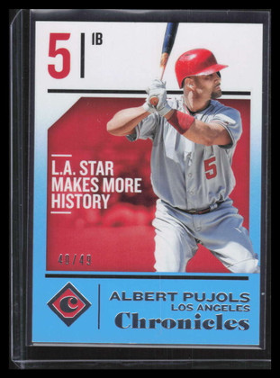 2018 Panini Chronicles Blue 51 Albert Pujols 40/49