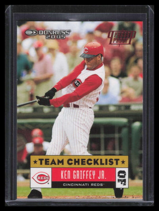 2005 Donruss Press Proofs Red 378 Ken Griffey Jr. TC 38/200 Team Checklist