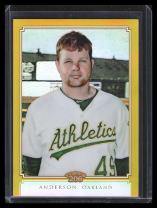 2010 Topps Chrome 206 Chrome Gold Refractor tc24 Brett Anderson 4/50
