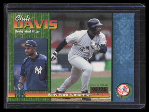 1999 Pacific Omega Platinum Blue 161 Chili Davis 5/75