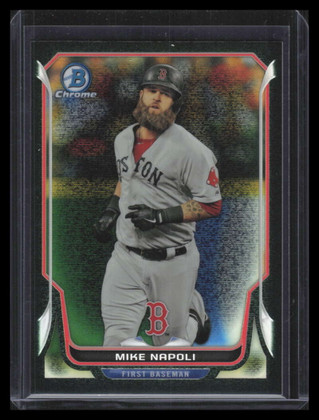 2014 Bowman Chrome Black Static Refractor 197 Mike Napoli 31/35
