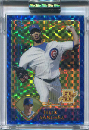 2003 Topps Chrome Traded Uncirculated X-Fractor t177 Felix Sanchez Rookie 21/25