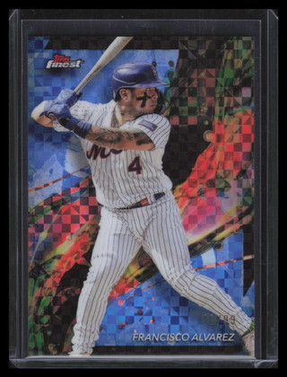 2024 Finest Blue Checkerboard Refractor 46 Francisco Alvarez Common 46/99