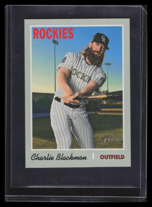 2019 Topps Heritage Mini 471 Charlie Blackmon 53/100