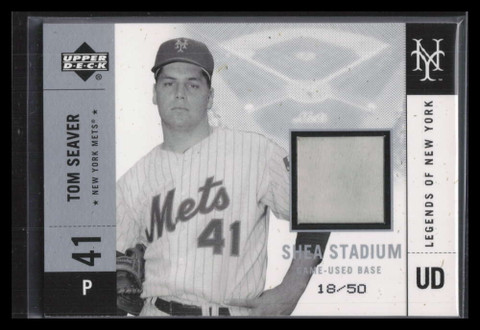 2001 Upper Deck Legends of NY Game Silver Tom Seaver Shea Stadium Base 18/50