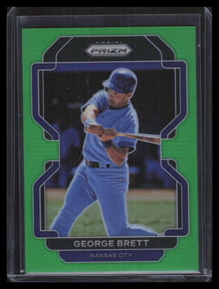 2022 Panini Prizm Prizms Lime Green Refractor 221 George Brett 60/125