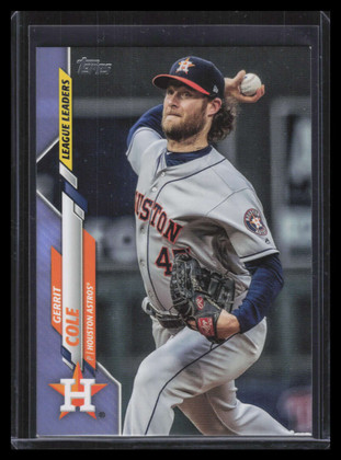 2020 Topps Father's Day Blue 2 Gerrit Cole LL 25/50 League Leaders