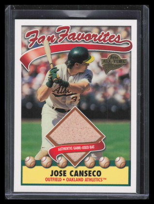 2003 Topps All-Time Fan Favorites Relics JOS Jose Canseco Bat