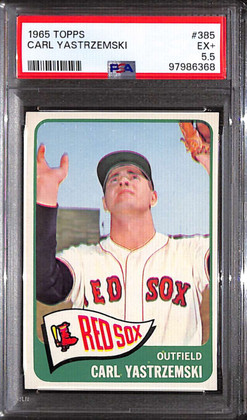 1965 Topps 385 Carl Yastrzemski PSA 5.5 EX+