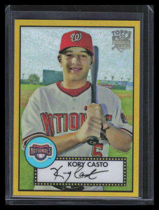 2007 Topps '52 Chrome Gold Refractor 8 Kory Casto Rookie 18/52