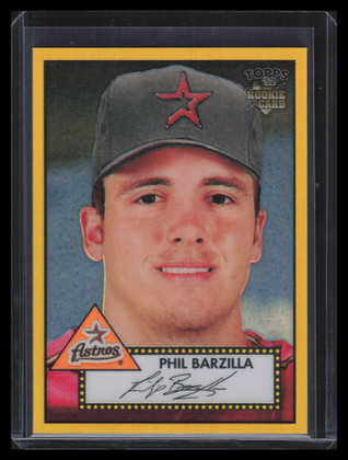 2006 Topps '52 Chrome Gold Refractor 87 Phil Barzilla Rookie 15/52