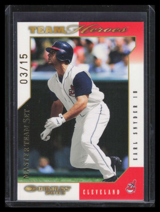 2003 Donruss Team Heroes Master Team Set 161 Earl Snyder 3/15