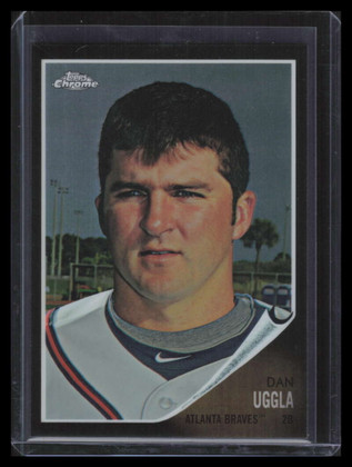 2011 Topps Heritage Chrome Black Refractor c184 Dan Uggla 11/62