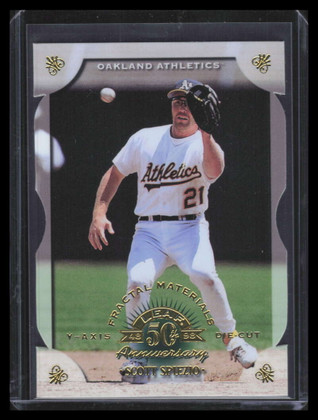 1998 Leaf Fractal Materials Die Cuts 36 Scott Spiezio PY 84/100