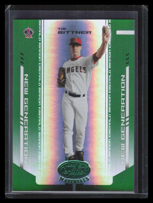 2004 Leaf Certified Materials Mirror Emerald 287 Tim Bittner NG Rookie 4/5