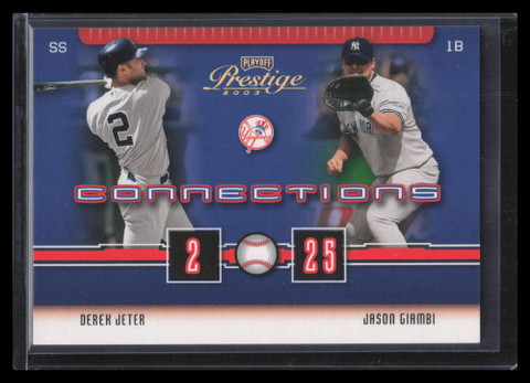 2003 Playoff Prestige Connections 100 39 Jason Giambi Derek Jeter 80/100
