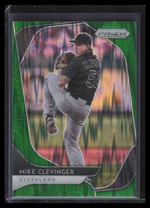 2020 Panini Prizm Prizms Forrest Green Flash Refractor 129 Mike Clevinger 2/5