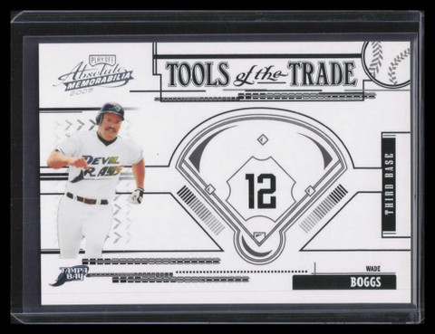 2005 Absolute Memorabilia Tools of the Trade Black tt195 Wade Boggs Rays 93/100
