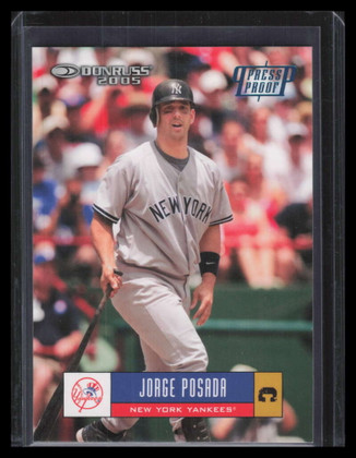 2005 Donruss Press Proofs Blue 275 Jorge Posada 88/100