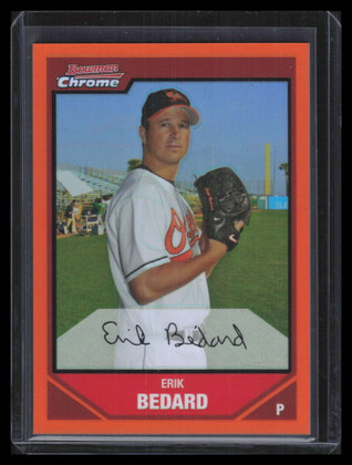 2007 Bowman Chrome Orange Refractor 26 Erik Bedard 7/25