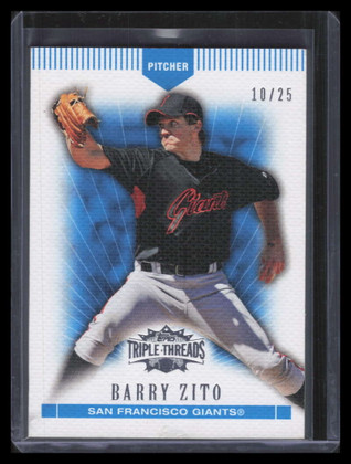 2007 Topps Triple Threads Sapphire 2 Barry Zito 10/25