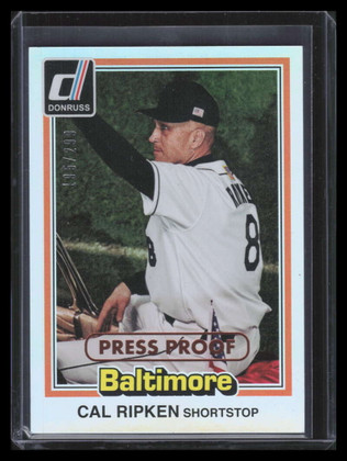 2015 Donruss '81 Press Proofs Bronze 238 Cal Ripken Jr. 195/299