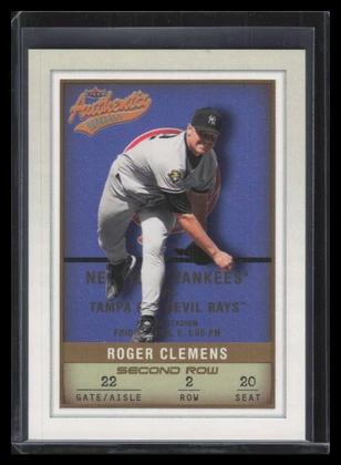 2002 Fleer Authentix Second Row 89 Roger Clemens 97/250
