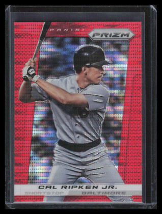 2013 Panini Prizm Prizms Red Pulsar Refractor 199 Cal Ripken Jr.