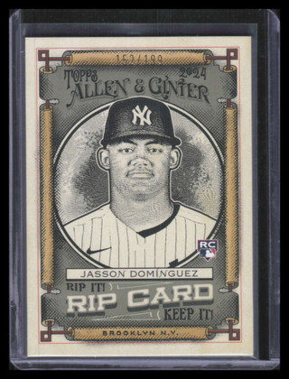2024 Topps Allen and Ginter Rip Cards RIPJD Jasson Dominguez Rookie 152/199