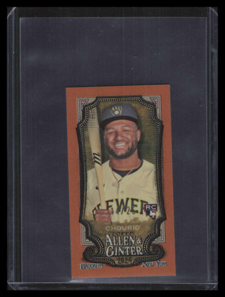 2024 Topps Allen Ginter Chrome Mini Orange Refractor 276 Jackson Chourio RC 4/25