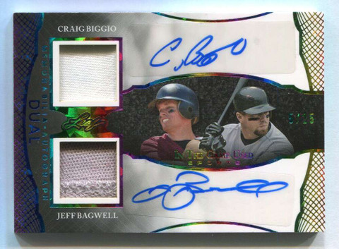 2024 ITG Used Sports Memorabilia Autographs Biggio Bagwell Dual Jersey Auto 5/25