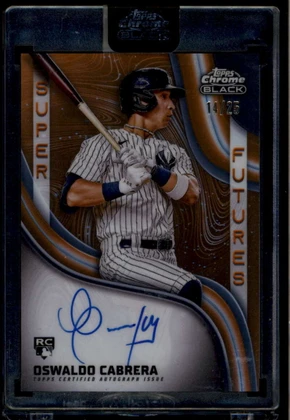 2023 Topps Chrome Super Futures Orange Refractor Oswaldo Cabrera RC Auto 14/25
