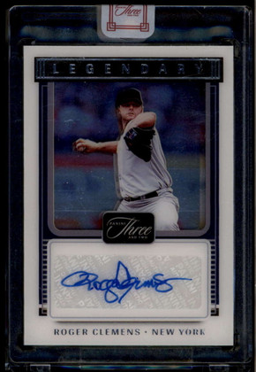 2022 Panini Three and Two Legendary Signatures 8 Roger Clemens Auto 14/25
