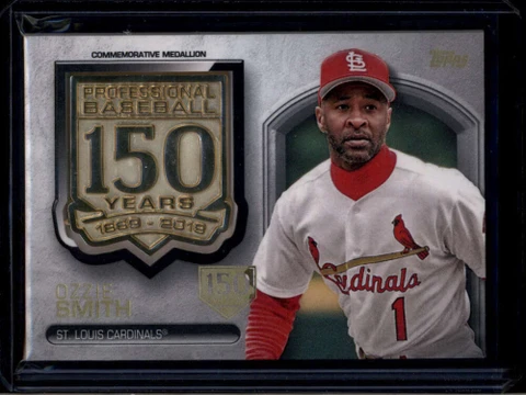 2019 Topps 150th Anniversary Manufactured AMMOS Ozzie Smith Medallion 109/150