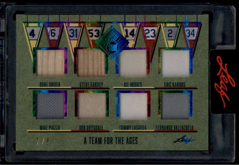 2025 Seasons in Sun Team for Ages Dodgers Piazza Snider Drysdale Bat Jersey 7/8