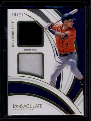 2022 Immaculate Collection Materials Socks 1 Alex Bregman Dual Sock Jersey 10/21
