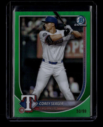 2025 Bowman Chrome Green Refractor 45 Corey Seager 50/99