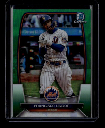 2023 Bowman Chrome Green Refractor 24 Francisco Lindor 98/99