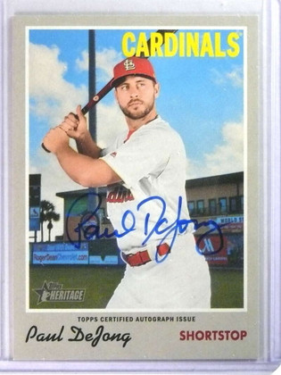 2019 Topps Heritage Real One Autograph Auto Paul DeJong #ROAPD