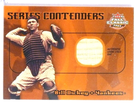 2003 Fleer Fall Classic Series Contenders Bill Dickey Bat