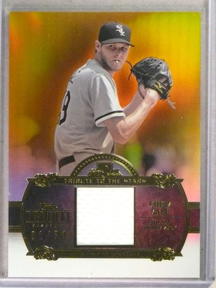 2013 Topps Tribute Chris Sale To The Stars Relics Jersey Orange #D01/50 