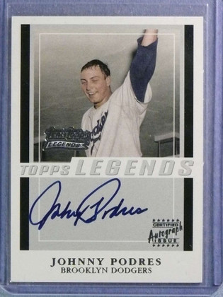 2003 Topps Team Legends Johnny Podres Autograph Auto #TTJPO