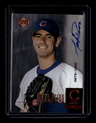 2001 Upper Deck Prospect Premieres 102 Mark Prior Rookie Auto 672/1000